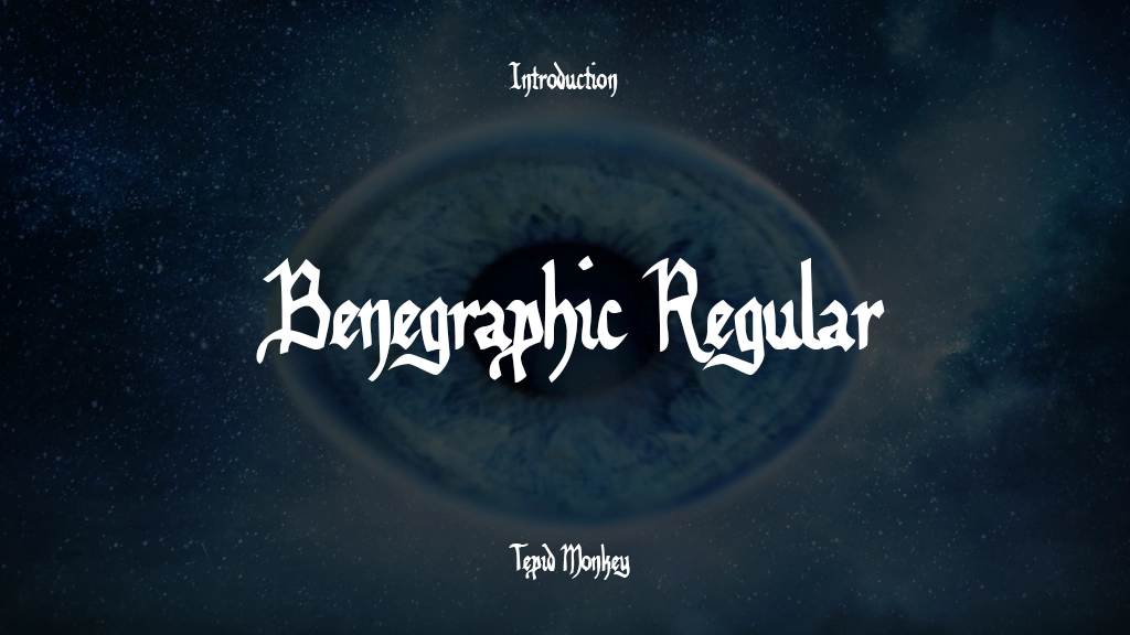 Benegraphic Regular Font Sample Image 1