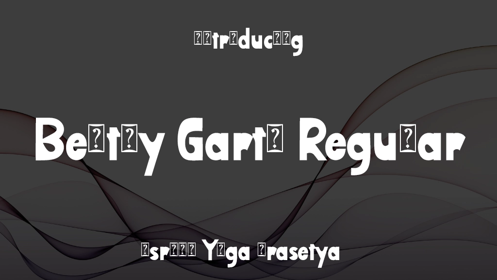 Bently Garth Regular Font Sample Image 1