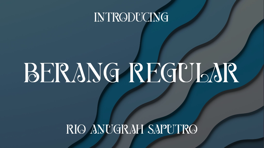 BERANG BERANG Regular Font Sample Image 1