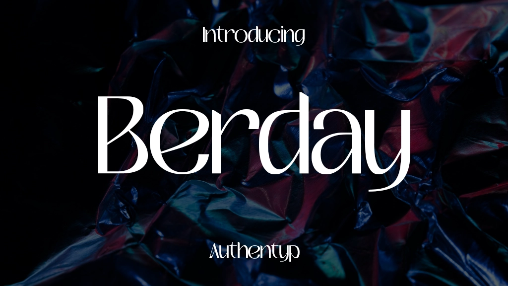 Berday Free Font Sample Image 1