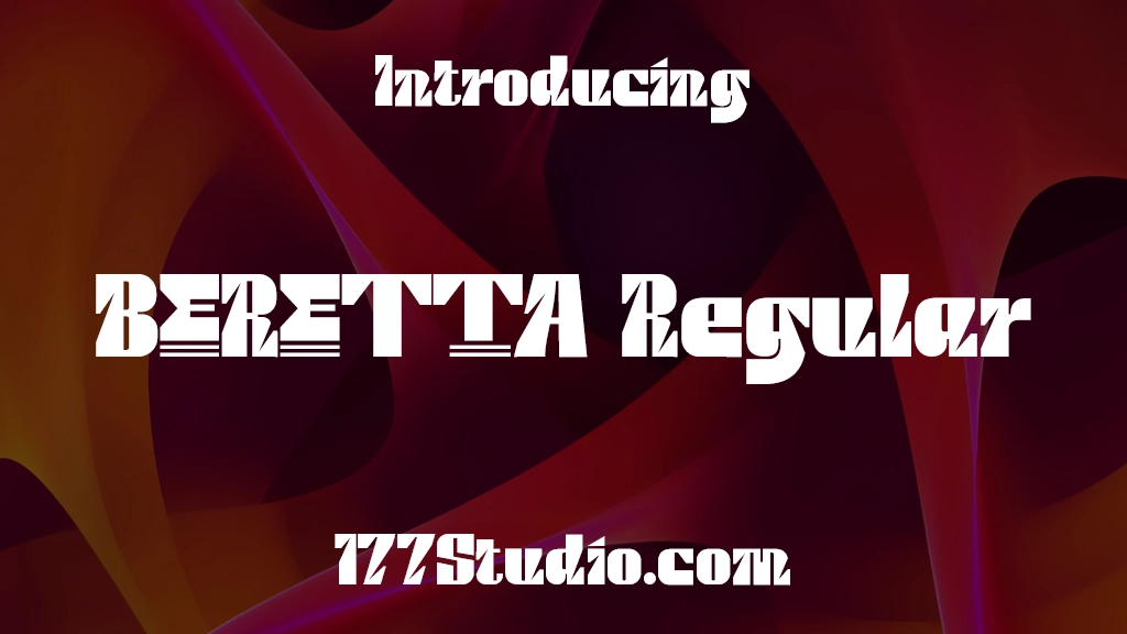 BERETTA Regular Font Sample Image 1