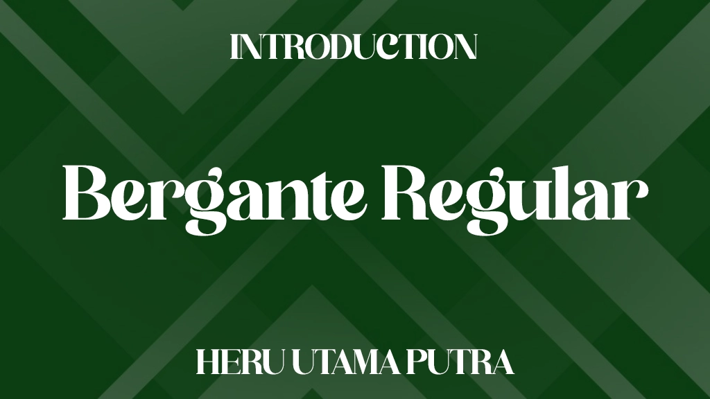 Bergante Regular Font Sample Image 1