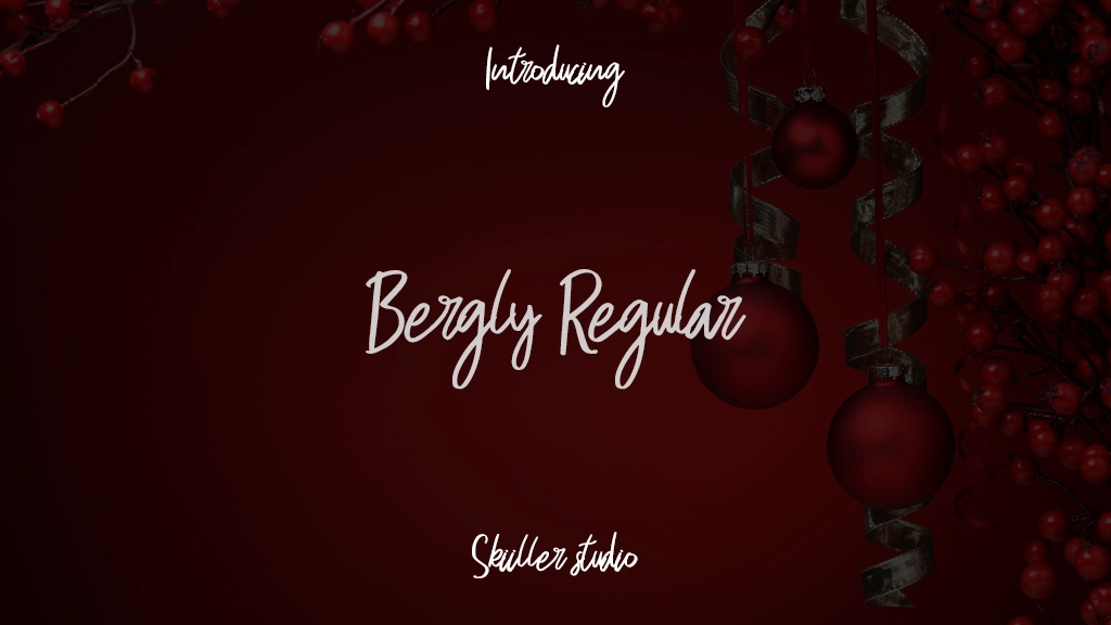 Bergly Regular Font Sample Images  1