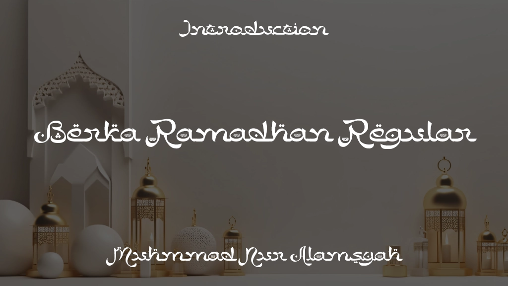 Berka Ramadhan Regular Font Sample Image 1