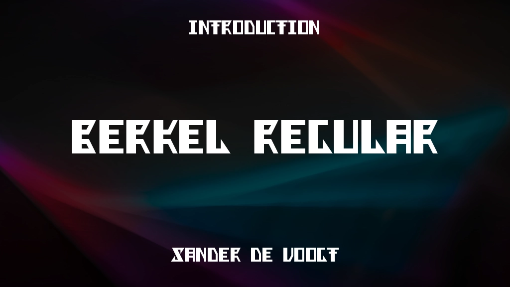 Berkel Regular Font Sample Image 1