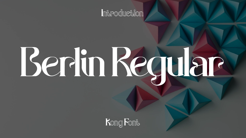 Berlin Regular Font Sample Image 1