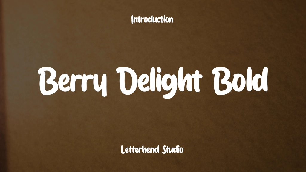 Berry Delight Bold 字体样本图像  1