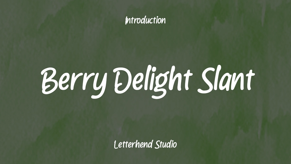 Berry Delight Slant Font Sample Images  1