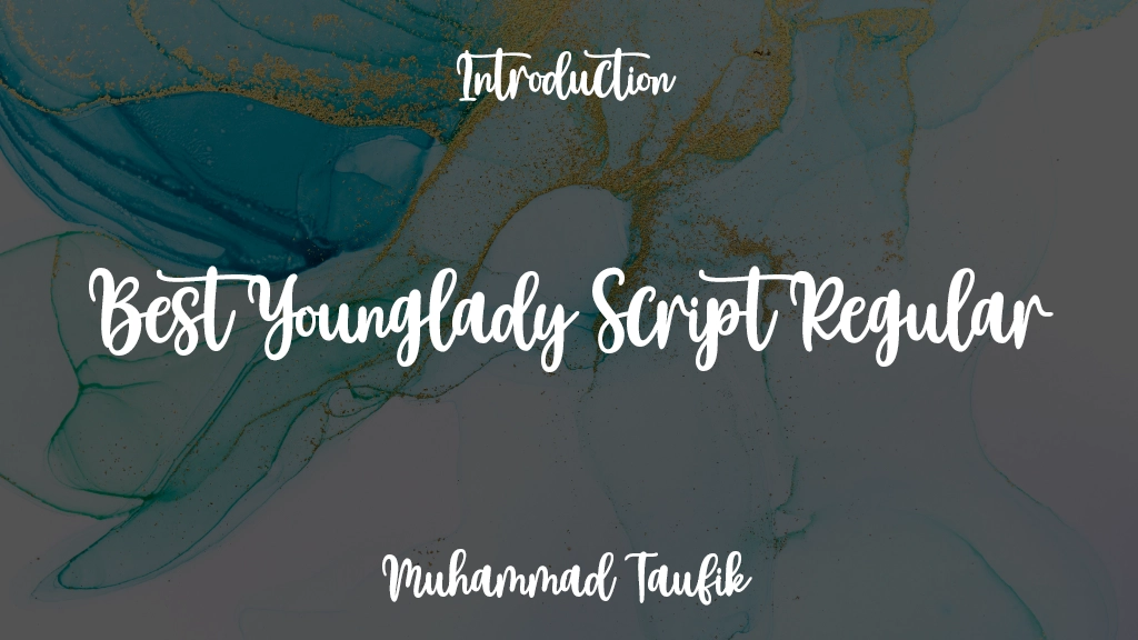 Best Younglady Script Regular Font Sample Image 1