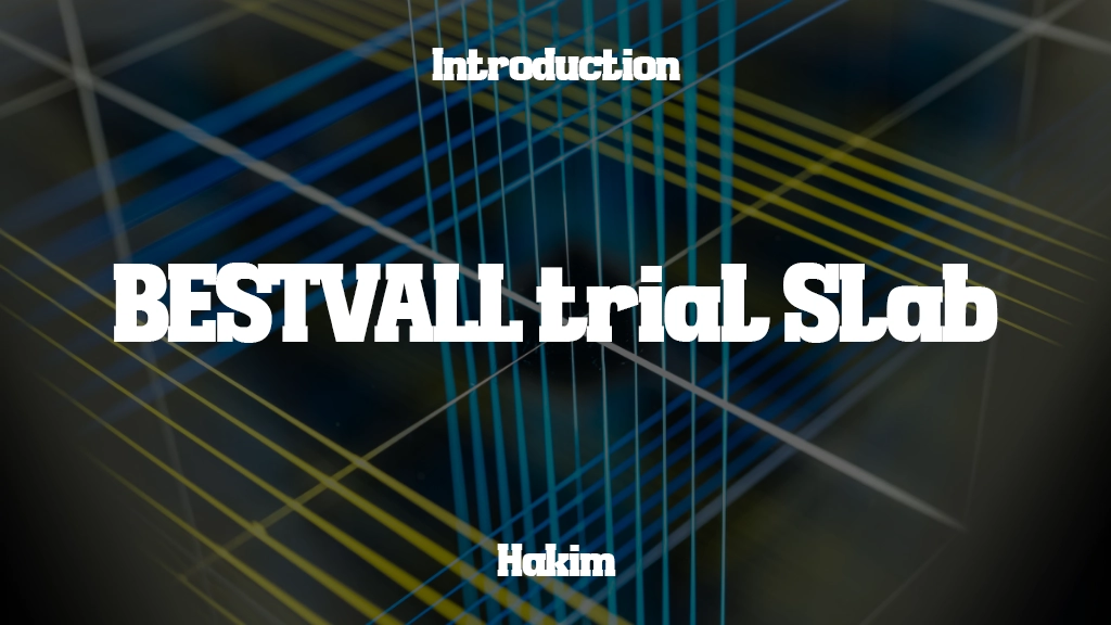 BESTVALL trial Slab Font Sample Image 1