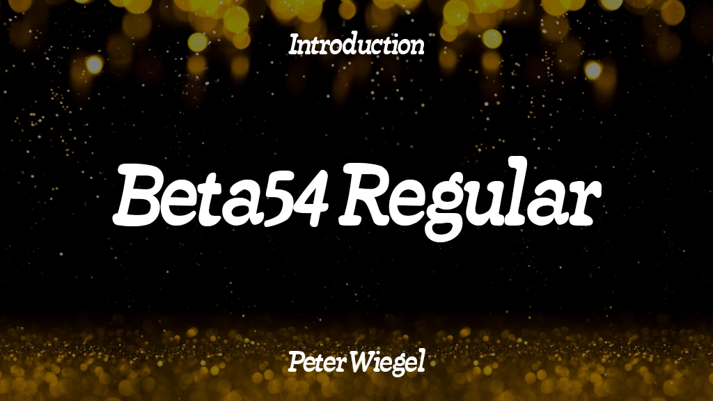 Beta54 Regular Font Sample Image 1