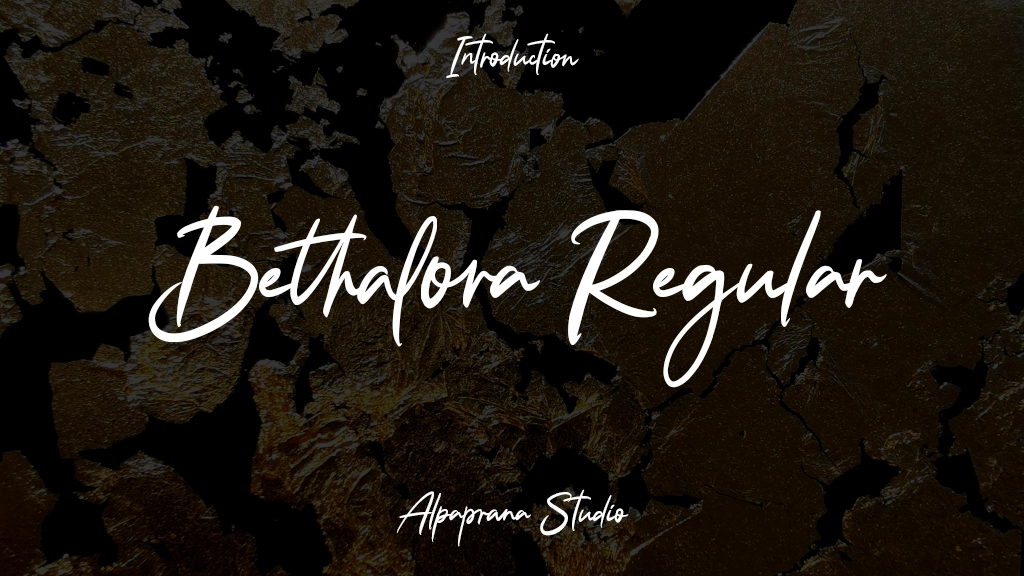 Bethalora Regular Font Sample Image 1