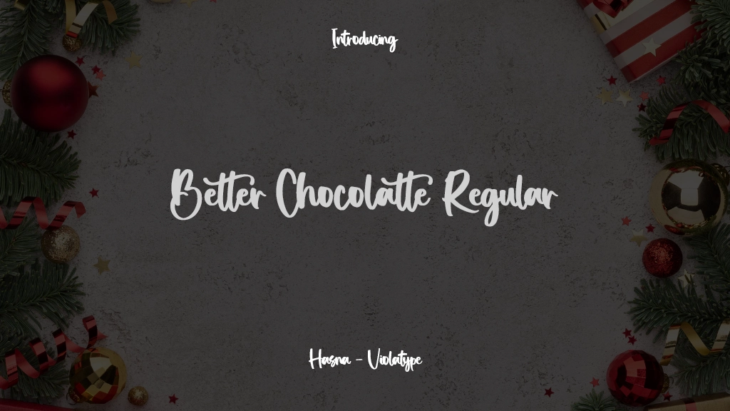 Better Chocolatte Regular Beispielbilder für Schriftarten  1