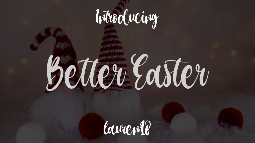 Better Easter 字体样本图像  1