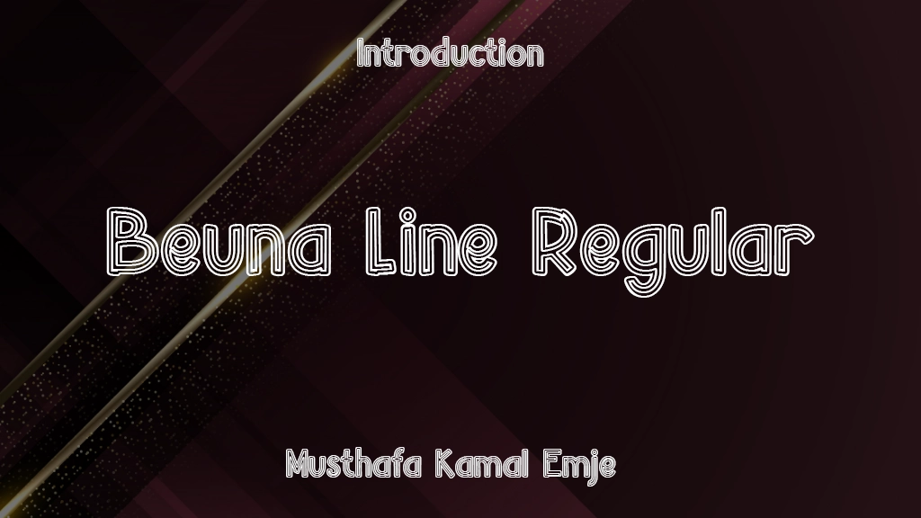 Beuna Line Regular Font Sample Image 1