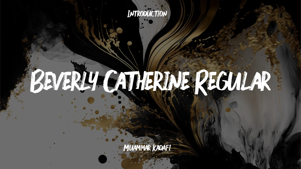 Beverly Catherine Regular Font Sample Image 1