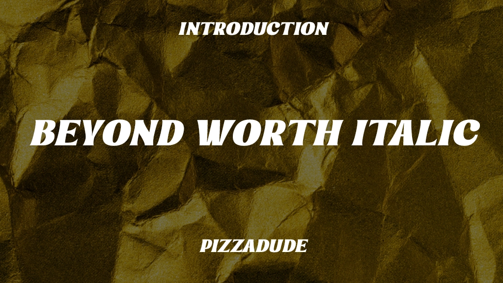 Beyond Worth Italic Font Sample Image 1