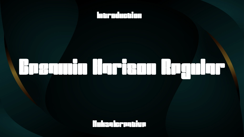 Bezamin Harison Regular Font Sample Image 1