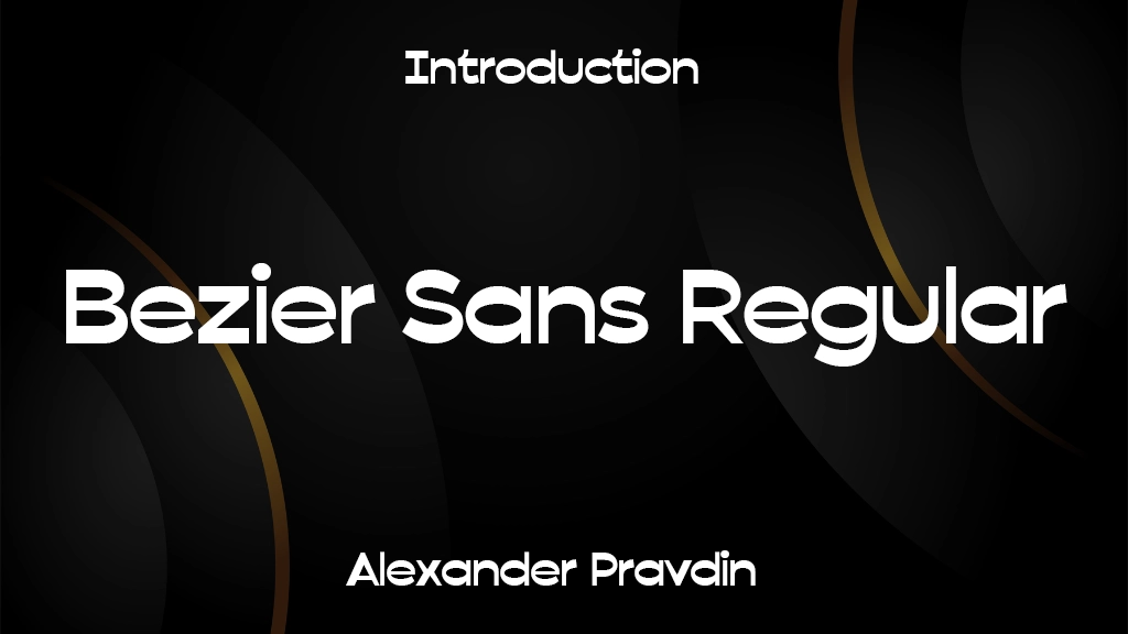 Bezier Sans Regular Font Sample Image 1