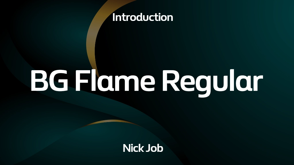 BG Flame Regular Font Sample Image 1