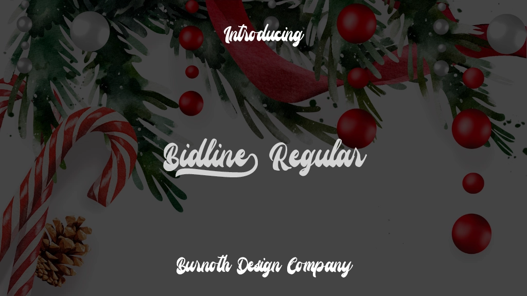 Bidline Regular Font Sample Images  1