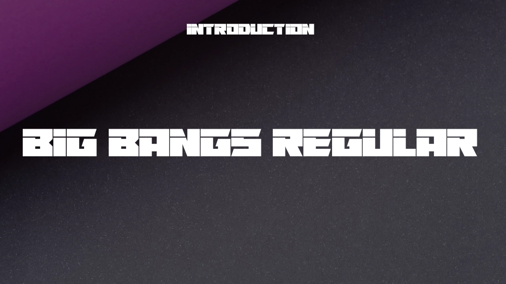 Big Bangs Regular Font Sample Image 1