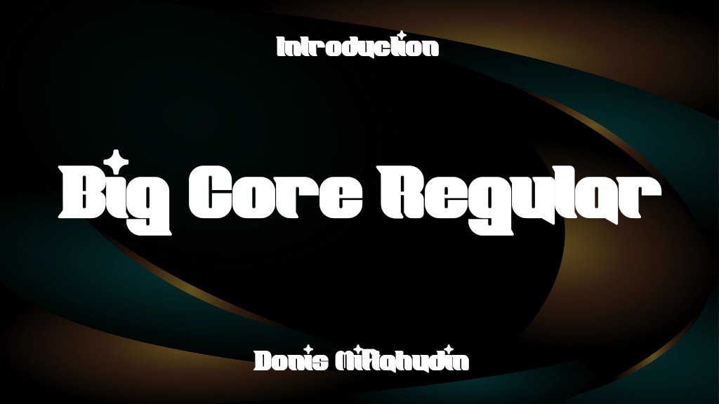 Big Core Personal Use Regular Font Sample Image 1