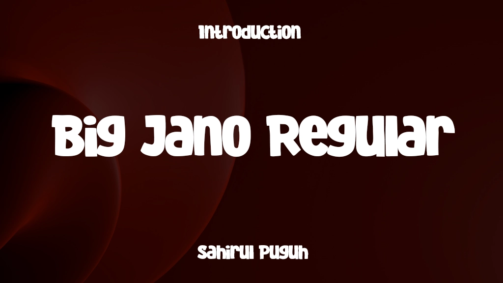 Big Jano Regular Font Sample Image 1