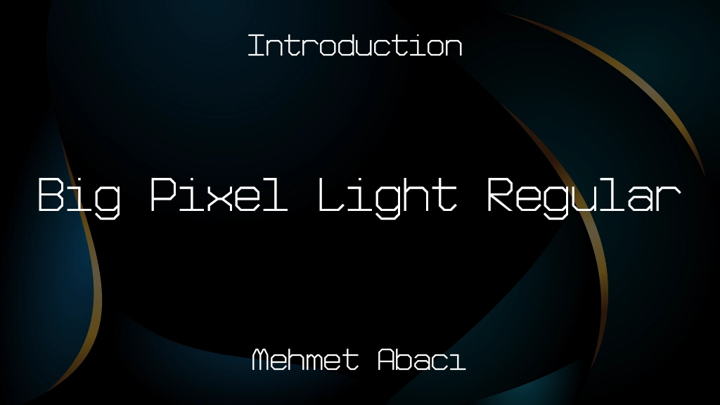 Big Pixel Light Demo Regular Font Sample Image 1