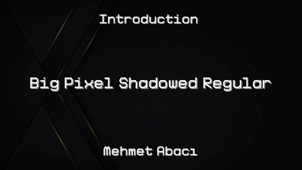 Big Pixel Shadowed Demo Regular Font Sample Image 1