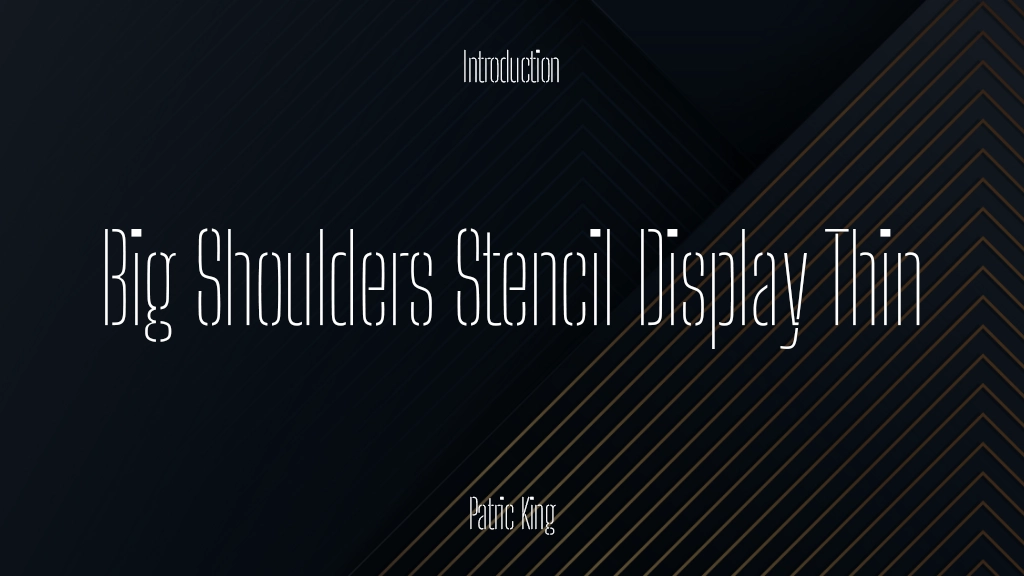 Big Shoulders Stencil Display Thin Font Sample Image 1