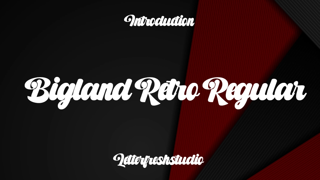 Bigland Retro Regular Font Sample Image 1