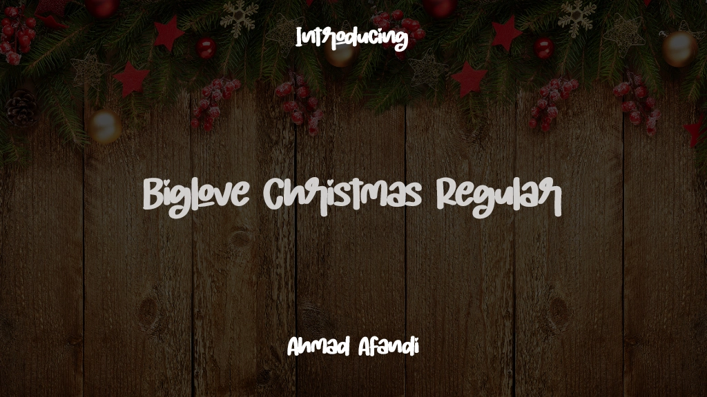 Biglove Christmas - Personal Us Regular Font Sample Images  1