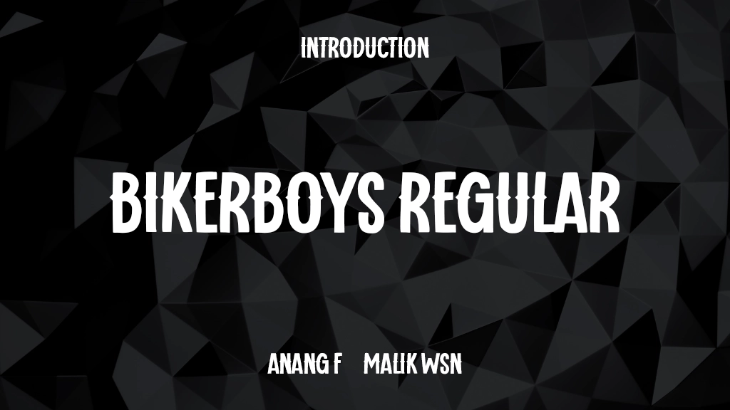 Bikerboys Regular Font Sample Image 1