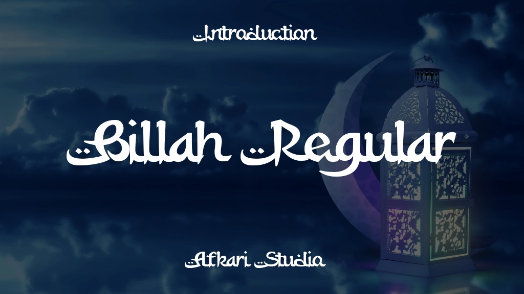 Billah Regular Font Sample Image 1