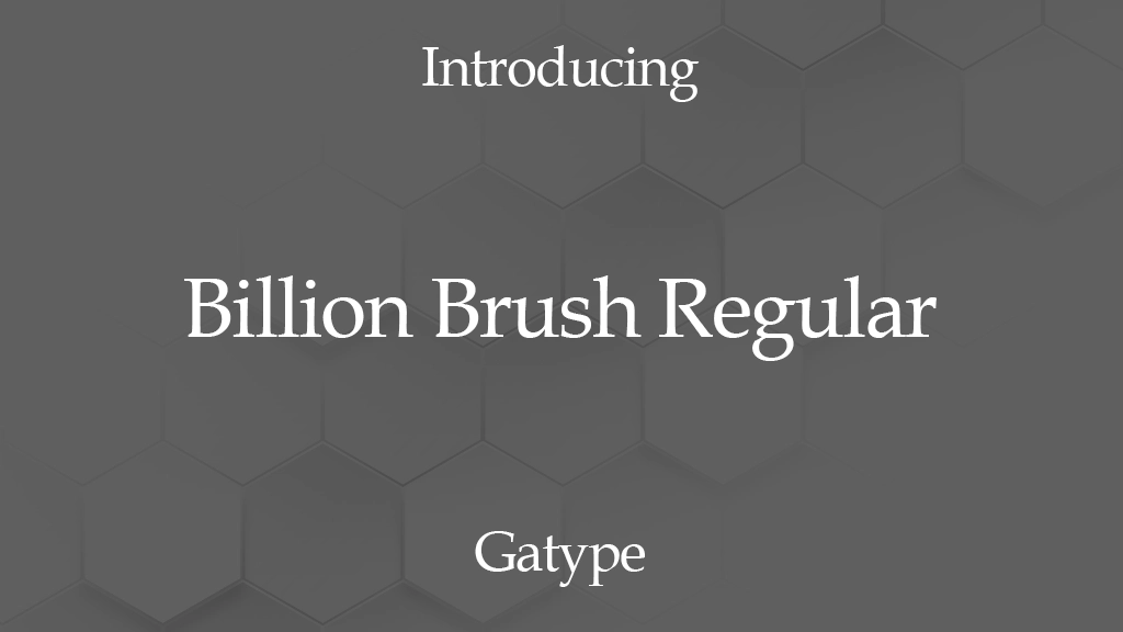 Billion Brush Regular 字体样本图像  1