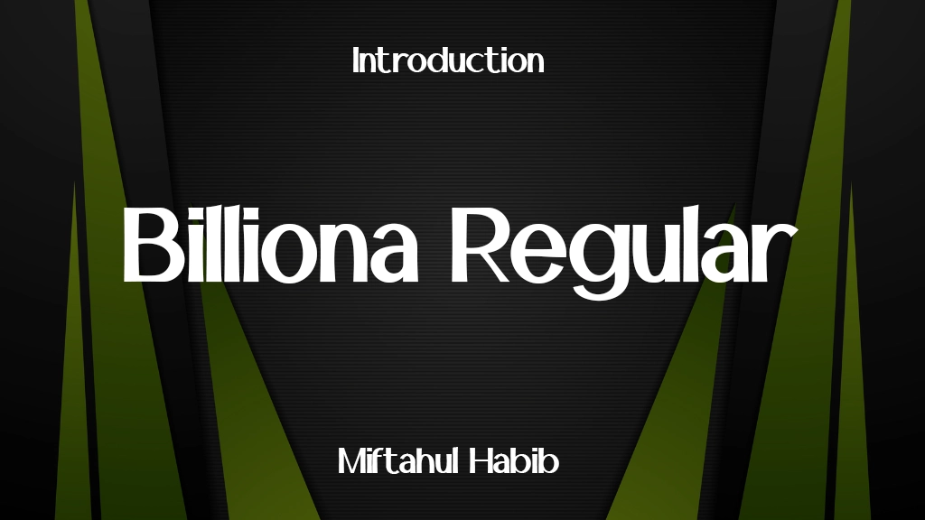 Billiona Regular Font Sample Image 1