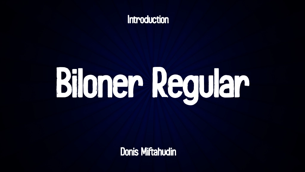 Biloner Regular Font Sample Image 1