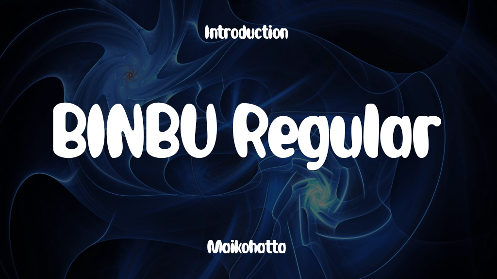 BINBU Regular Font Sample Image 1