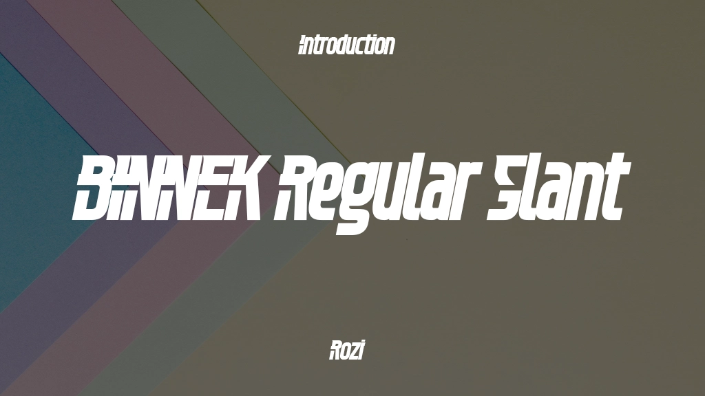 BINNEK Regular Slant Font Sample Image 1