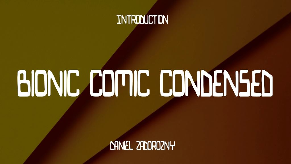 Bionic Comic Condensed Condensed Font Sample Image 1