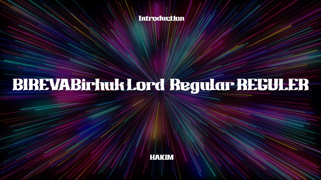 Birhuk Lord Trial Regular Font Sample Image 1