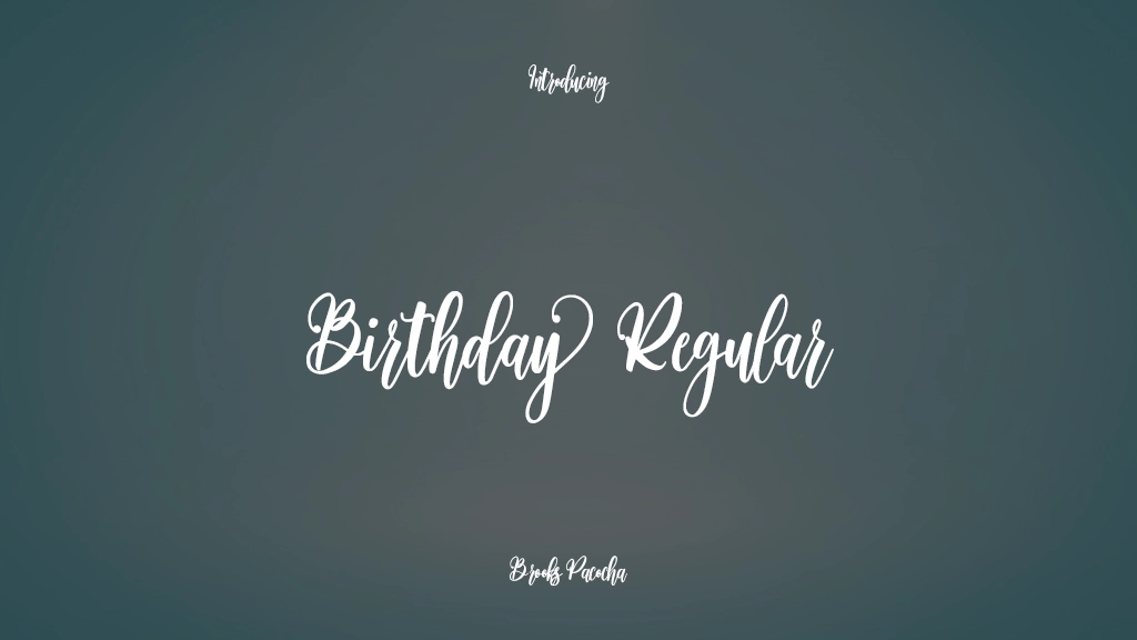 Birthday Regular Font Sample Images  1