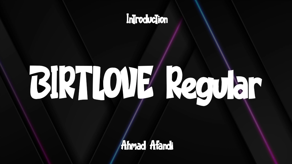 BIRTLOVE Regular Font Sample Image 1