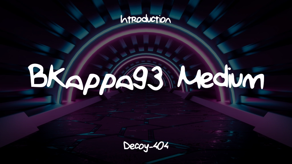 BKappa93 Medium Font Sample Image 1