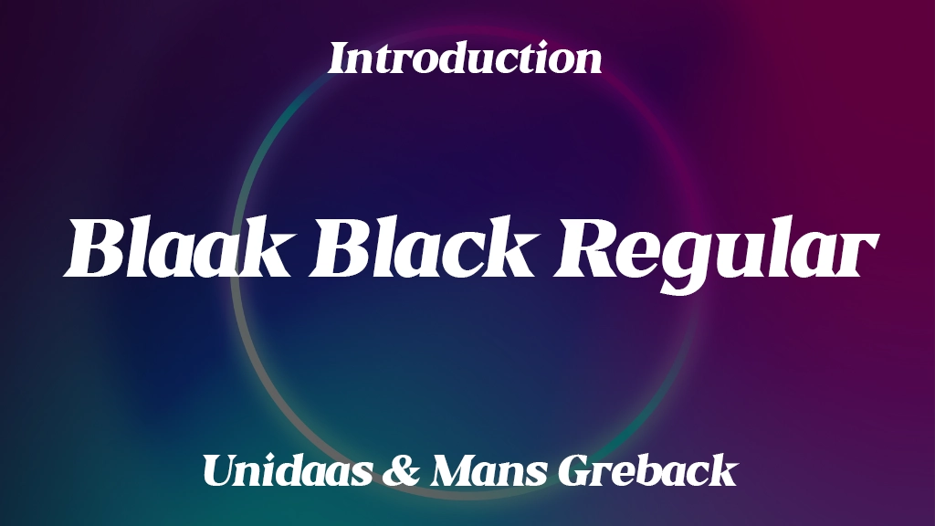 Blaak Black PERSONAL USE Regular Font Sample Image 1