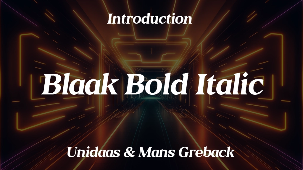 Blaak Bold PERSONAL USE Italic Font Sample Image 1