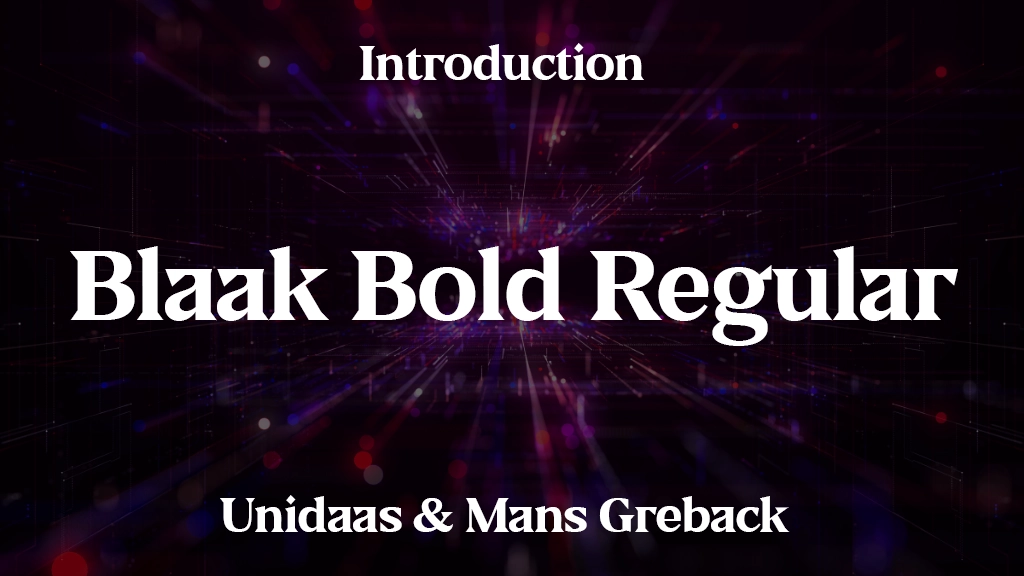 Blaak Bold PERSONAL USE Regular Font Sample Image 1