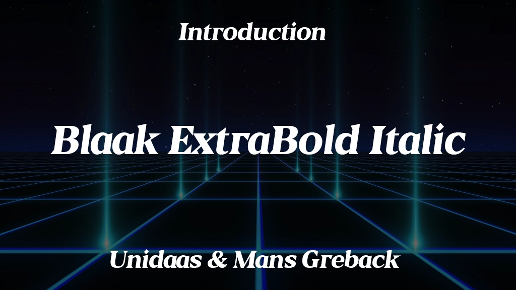 Blaak ExtraBold PERSONAL USE Italic Font Sample Image 1