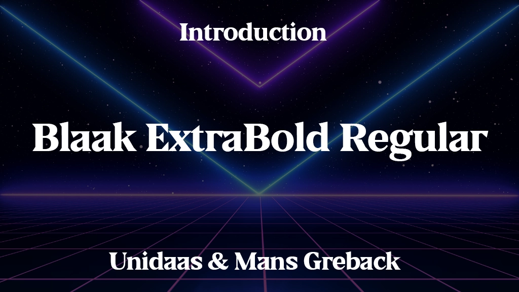 Blaak ExtraBold PERSONAL USE Regular Font Sample Image 1